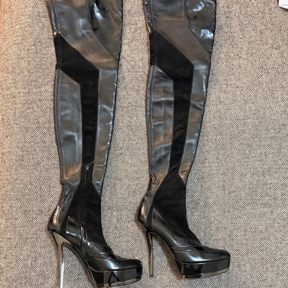 Gucci Black Over-the-Knee Stiletto Boots